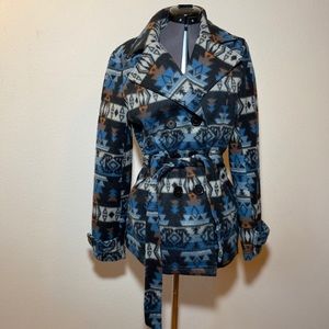 Jou Jou Print Pea Coat